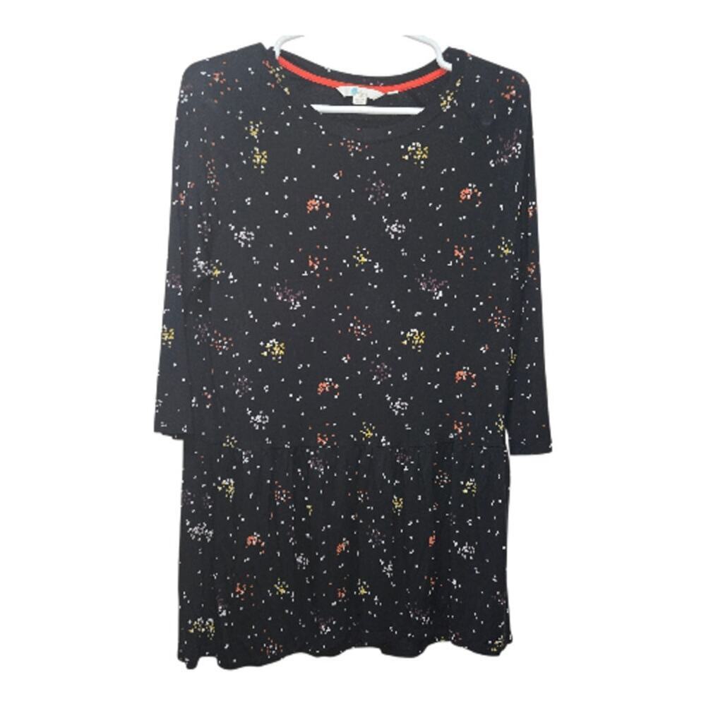 Boden Confetti Starburst Jersey Drop Waist Dress M
